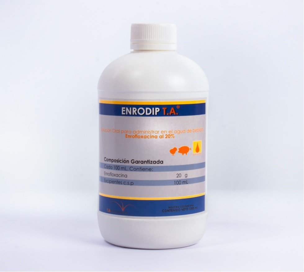 Enrodip,Enrofloxacina,laboratorios t.a., laboratorio farmaceutico veterinario
