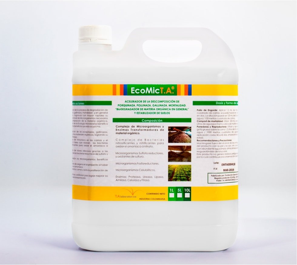 Enzimas transformadoras de material orgánico-biodegradador de materia orgánica-laboratorios t.a.